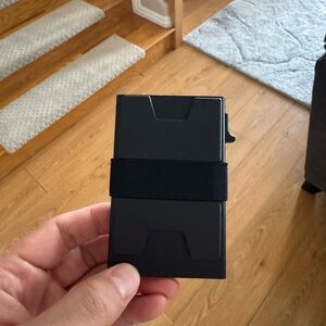 Slim Minimalist Black Card Holder Wallet